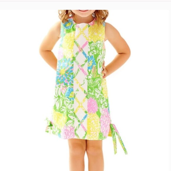Lilly Pulitzer Girls Hibiscus Stroll Shift dress size 8 kids - Picture 3 of 9